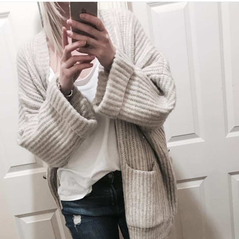 Zara oversized wool cardigan